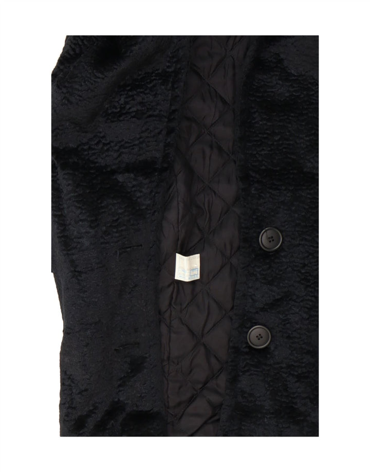 MASKA Womens Overcoat IT 44 Medium Black Viscose Vintage Maska and Second-Hand Maska from Messina Hembry 
