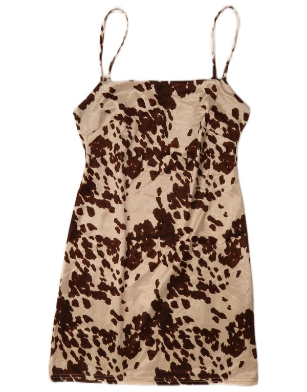 Rochie slip pentru femei Urban Outfitters UK 12 Medium Brown Animal Print