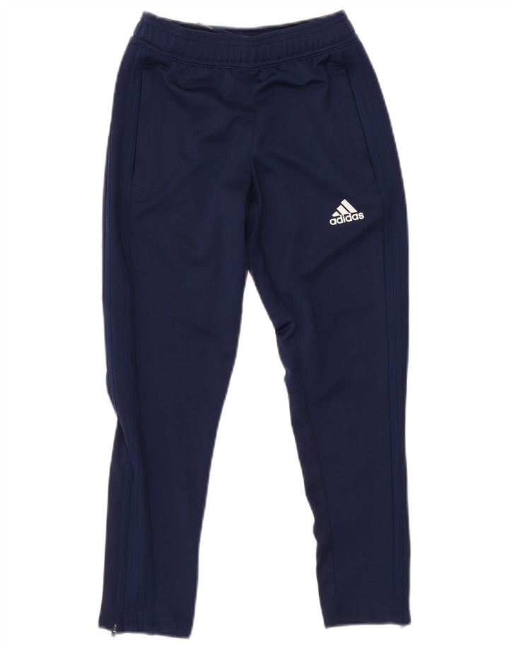 Pantaloni de trening ADIDAS Climacool pentru baieti 7-8 ani poliester bleumarin