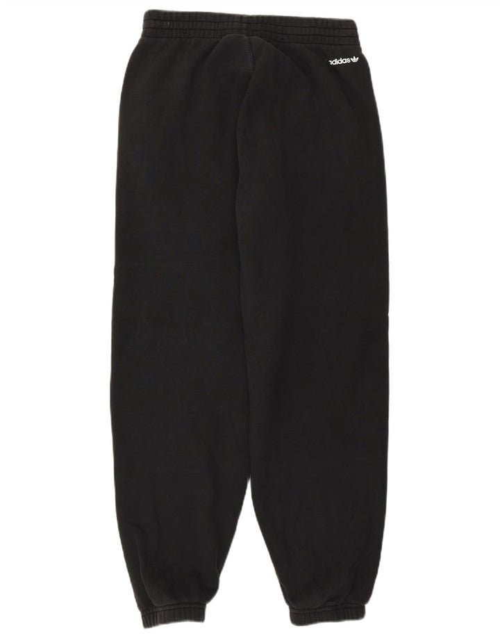 Pantaloni de trening grafic ADIDAS pentru femei Joggeri UK 8 Bumbac negru mic