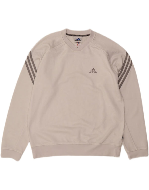 Pulover ADIDAS pentru bărbați, cu croiala lejeră, UK 36/38, poliester alb mic
