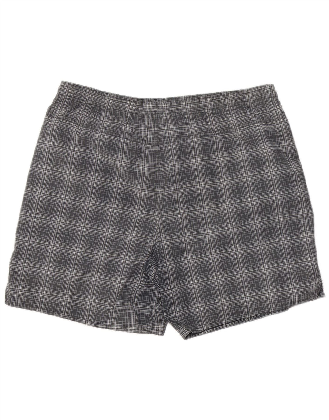 Pantaloni scurți de înot ADIDAS pentru bărbați, poliester cu carouri mari, gri