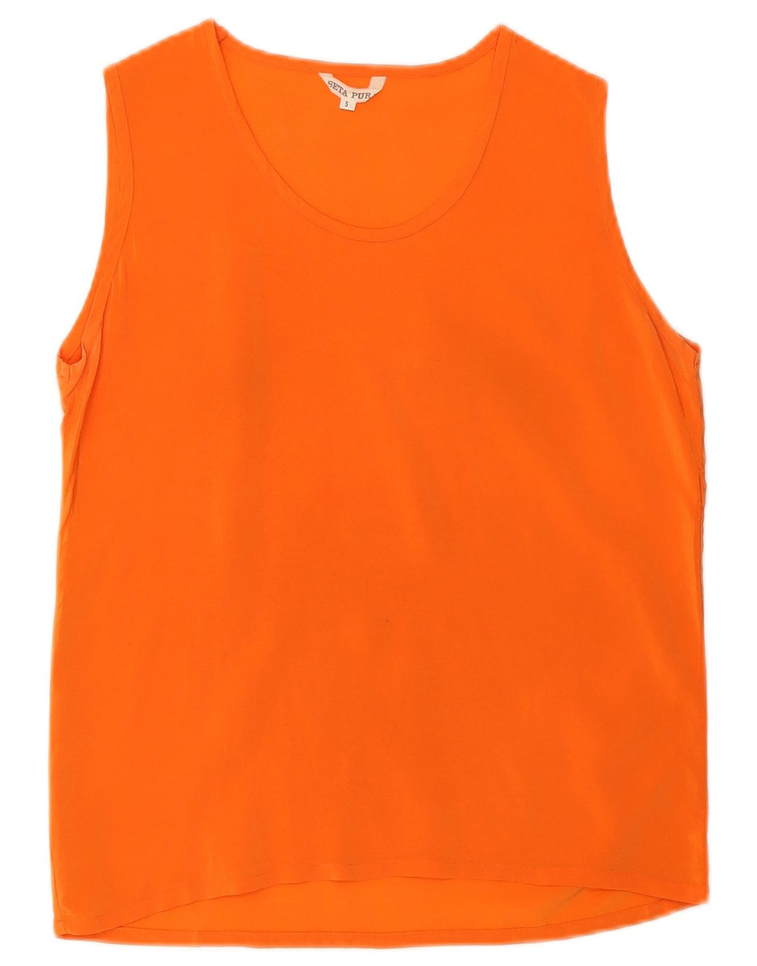 Vest Vest Top pentru femei UK 10 Small Orange Silk