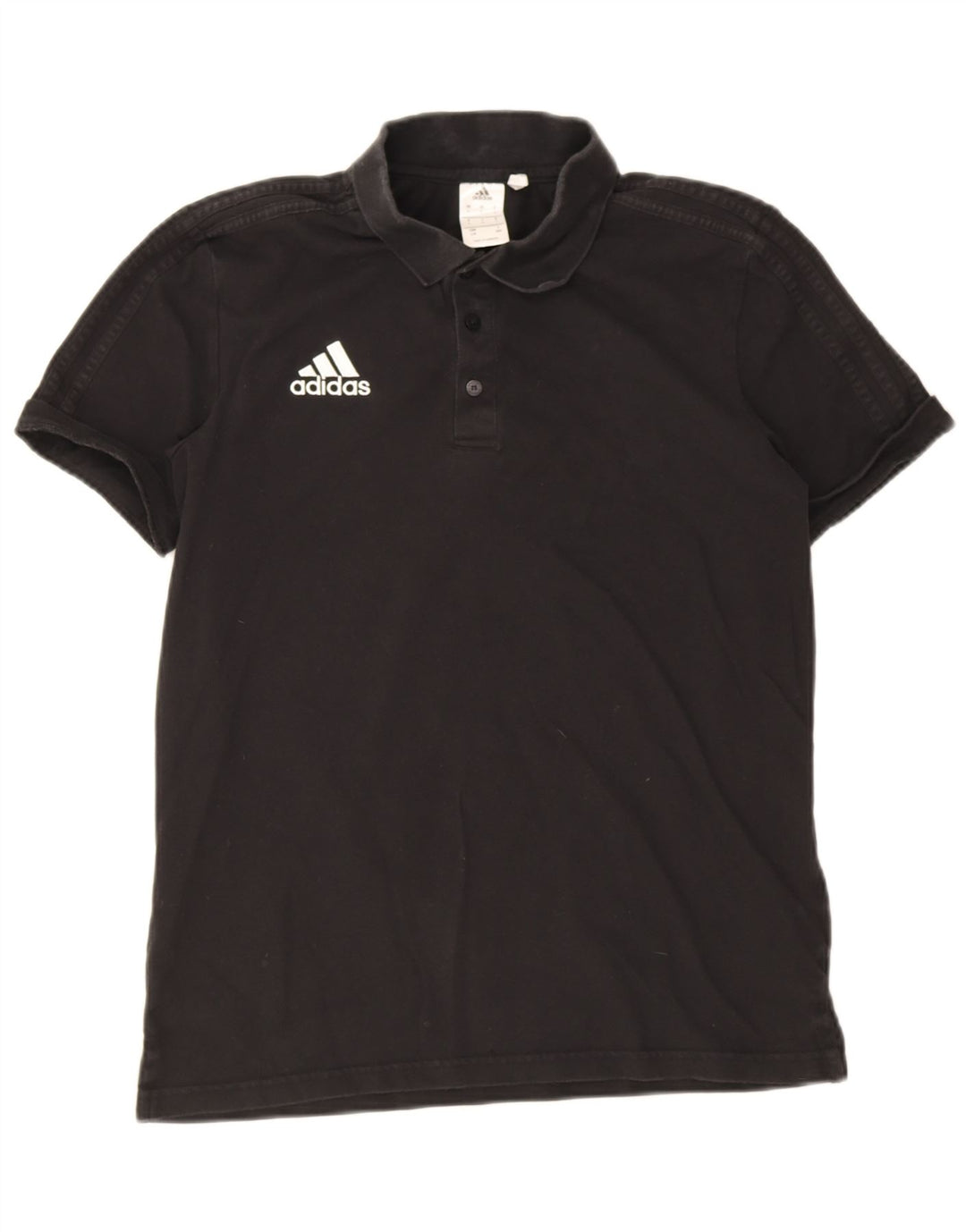 Tricou polo Adidas Climalite pentru bărbați, bumbac negru mare