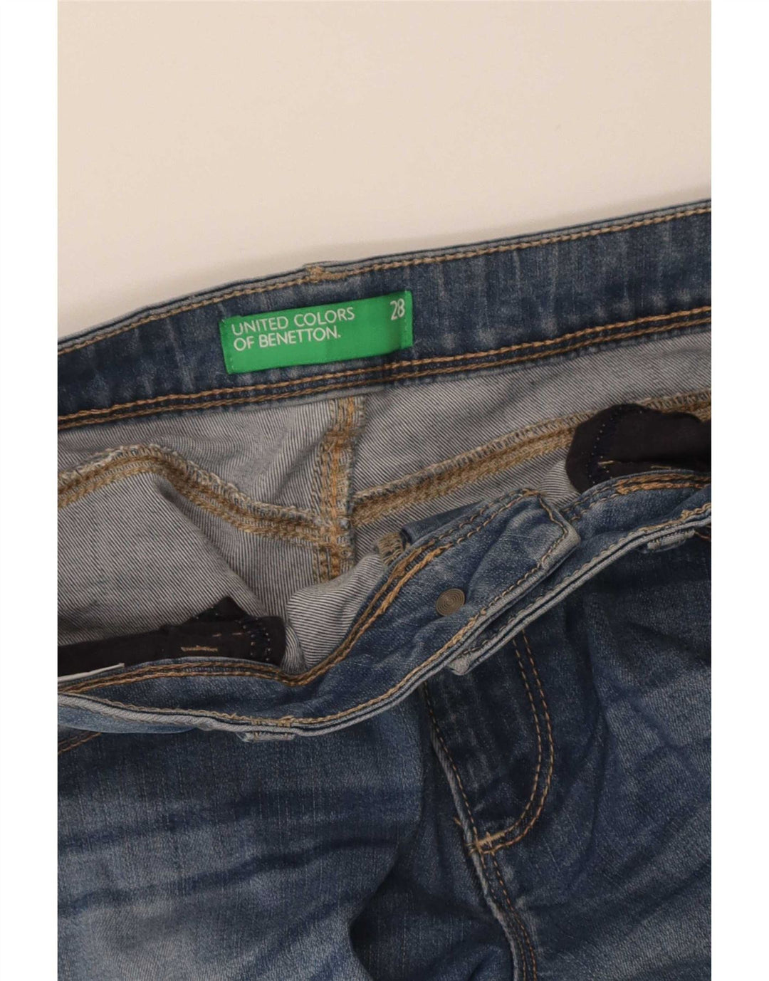 Blugi slim pentru femei Benetton W28 L32 albastru