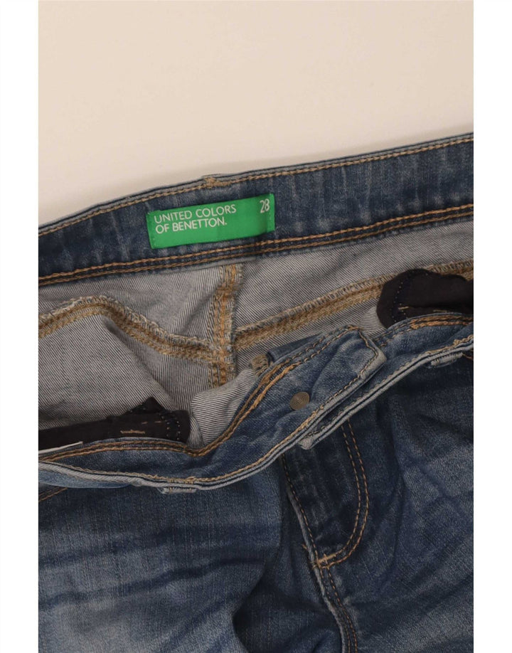 Blugi slim pentru femei Benetton W28 L32 albastru