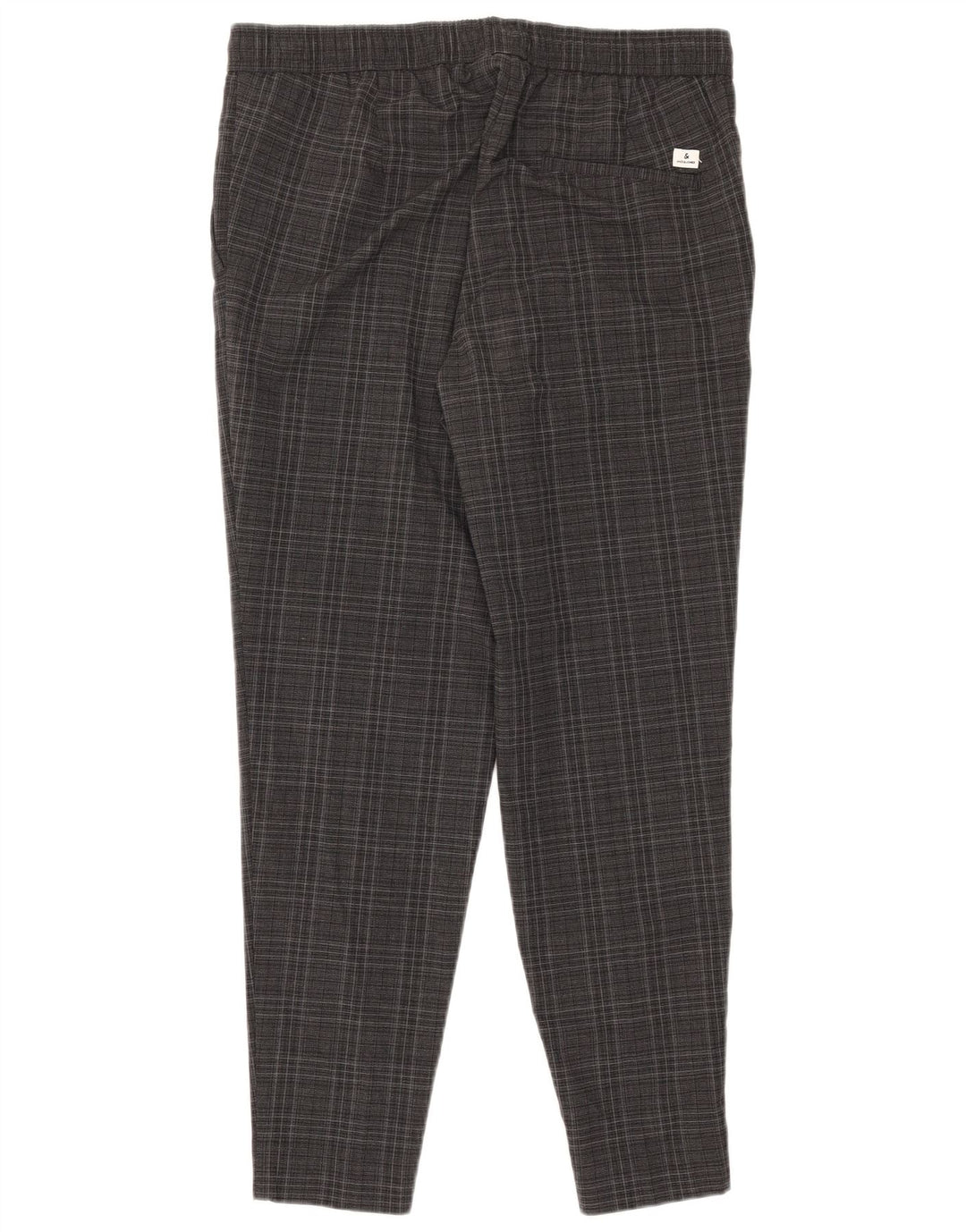 Pantaloni chino subțiri Jack & Jones pentru bărbați, poliester cu carouri, gri mari