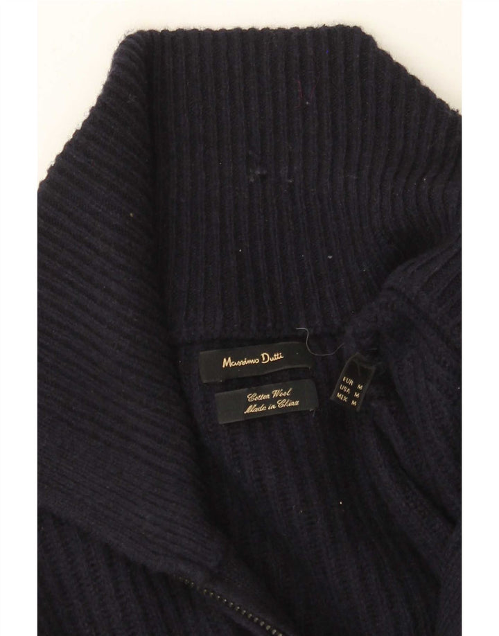 Massimo Dutti Pulover cardigan pentru bărbați, bumbac bleumarin mediu
