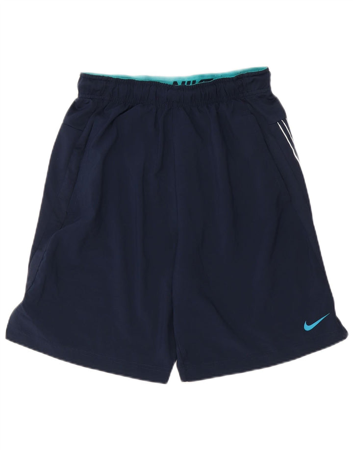 Pantaloni scurți sport Nike Dri Fit Graphic pentru bărbați, poliester mici, albastru