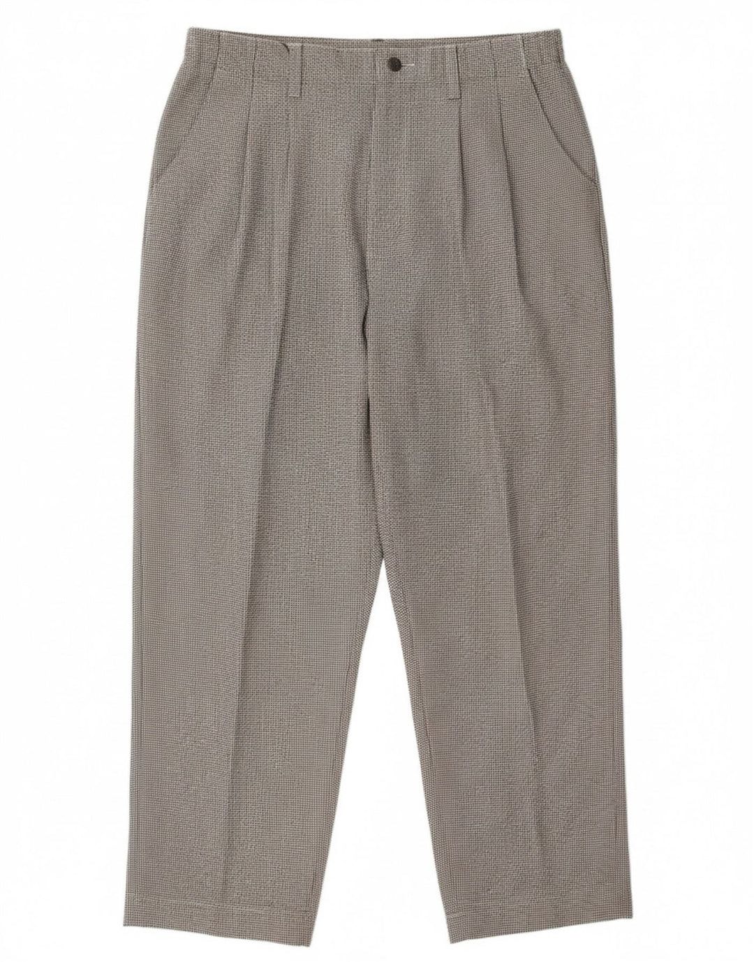 LEE Womens Pegged Cropped Trousers W32 L26 Brown Houndstooth