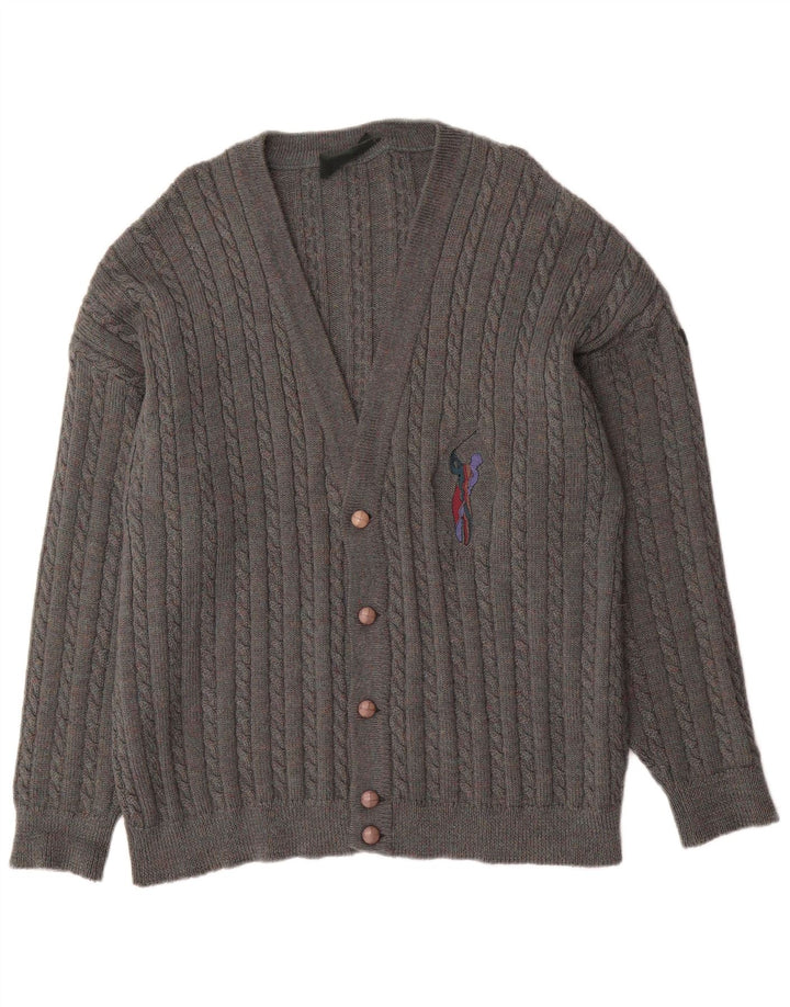 Cardigan Vintage pentru bărbați, XL, gri