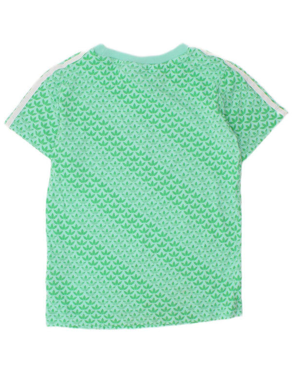 Tricou grafic Adidas pentru baieti Top 2-3 ani bumbac verde
