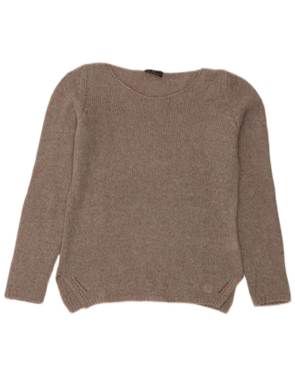 Pulover pentru femei Fred Perry cu gât de barcă UK 10 Poliamidă gri mic