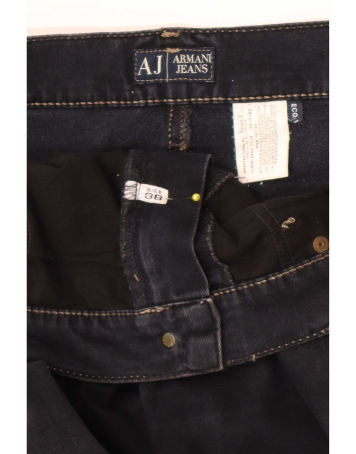 Blugi drepti pentru bărbați Armani W38 L29 Bumbac bleumarin