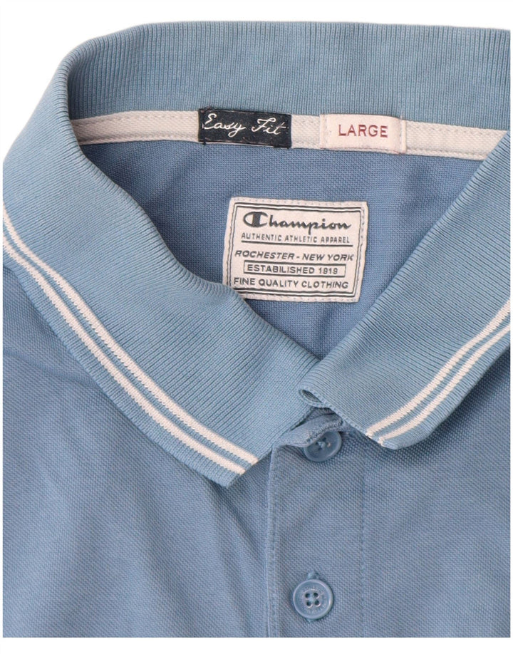 Tricou polo pentru bărbați Champion Easy Fit, mare, albastru