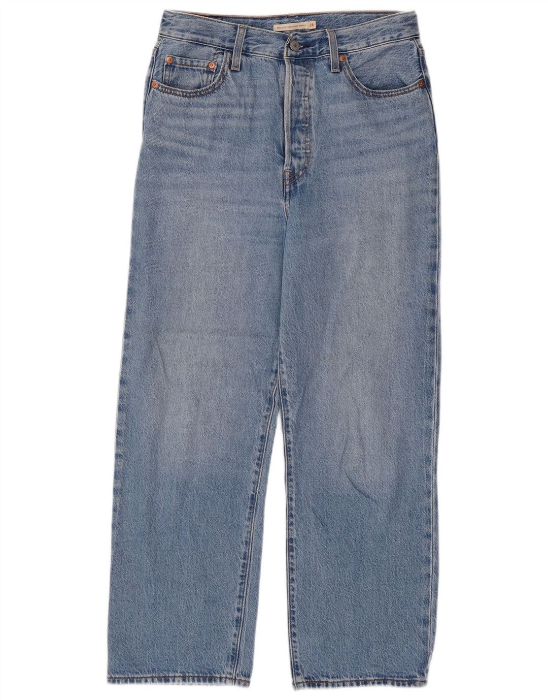 Blugi drepti pentru femei Levi's Ribcage W28 L27 Bumbac albastru