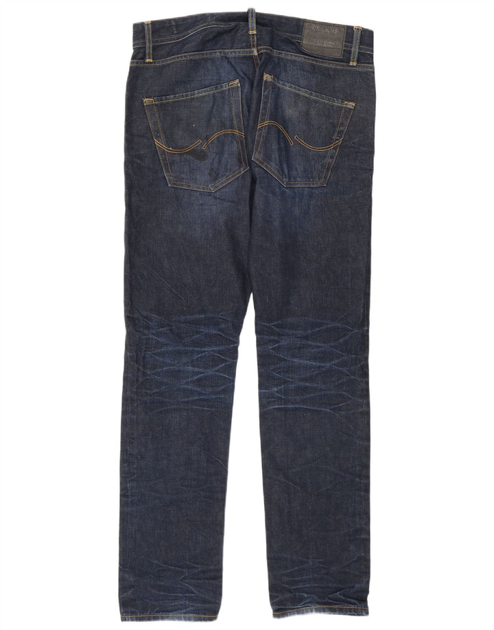 Blugi Jack & Jones Tim Slim pentru bărbați W32 L32 bumbac bleumarin