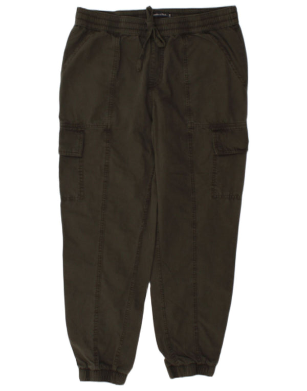 Pantaloni cargo pentru femei Abercrombie & Fitch Joggeri Medium W30 L27 Kaki