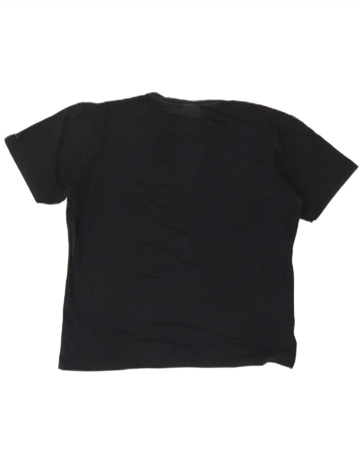 TRUSSARDI JEANS Tricou grafic pentru bărbați Top, mediu, negru, bumbac
