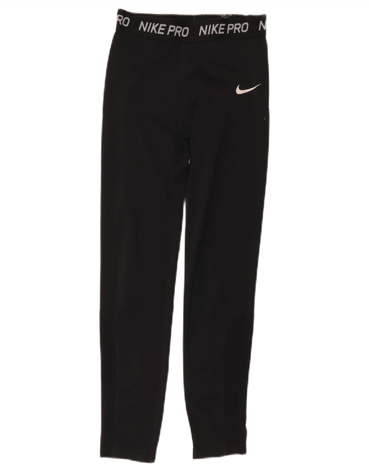 Leggings grafic pentru băieți Nike 9-10 ani poliester negru