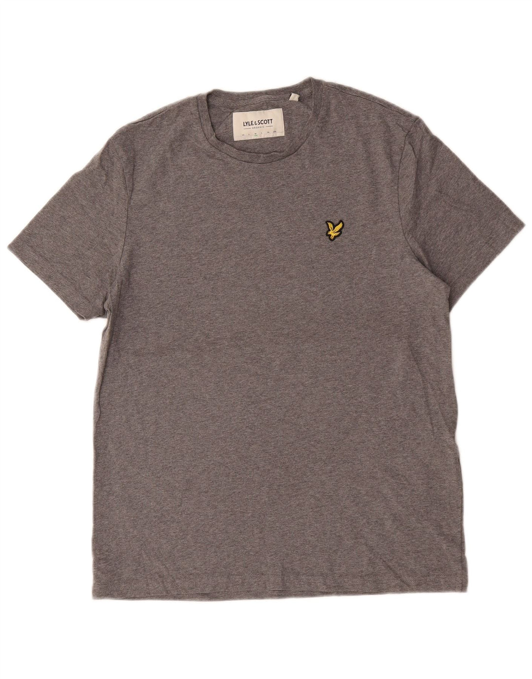 Tricou pentru bărbați Lyle & Scott Top din bumbac gri mediu