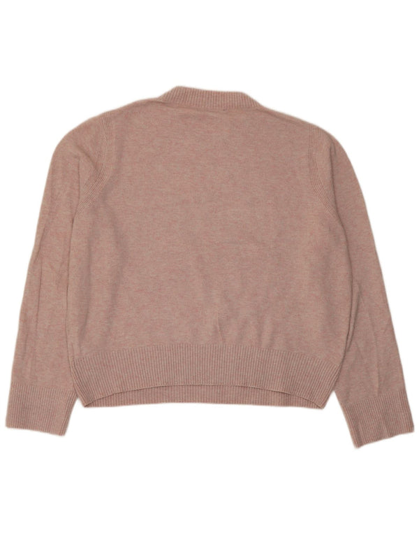 Marks & Spencer Pulover cu decolteu rotund cu grafic pentru femei UK 16 Large Pink Wi