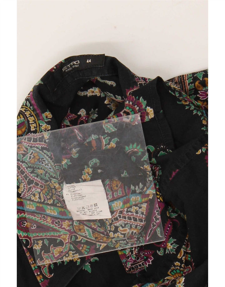 Cămașă Etro pentru femei IT 44 Medium Black Paisley Bumbac