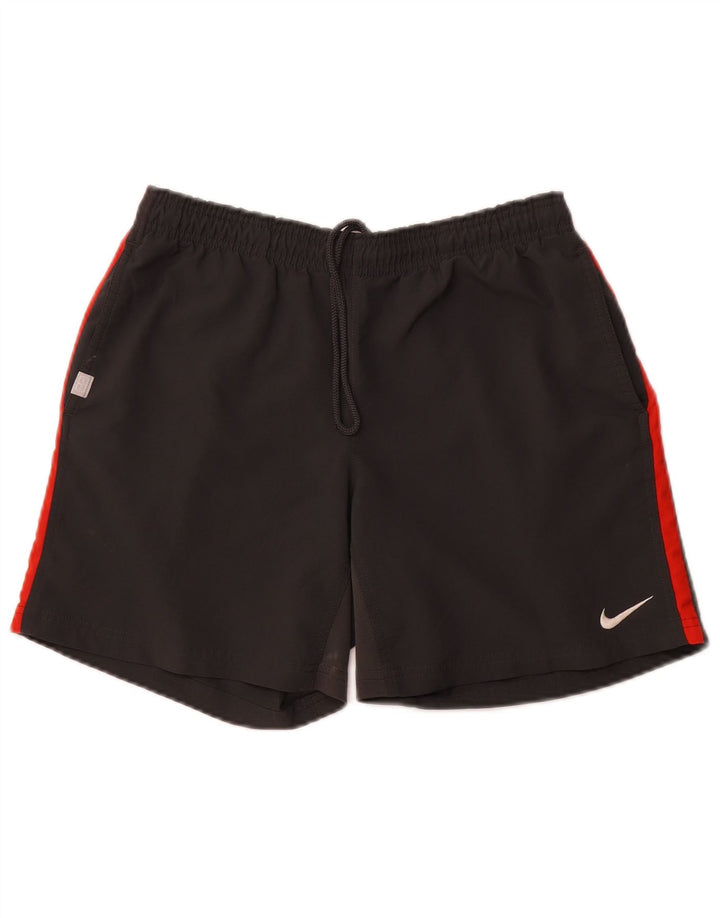 Pantaloni scurți sport NIKE pentru bărbați, gri mediu, poliester color bloc