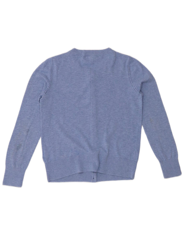 WHITE STUFF Pulover cardigan pentru femei UK 10 Bumbac cu pete albastre mici