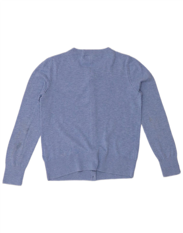 WHITE STUFF Pulover cardigan pentru femei UK 10 Bumbac cu pete albastre mici