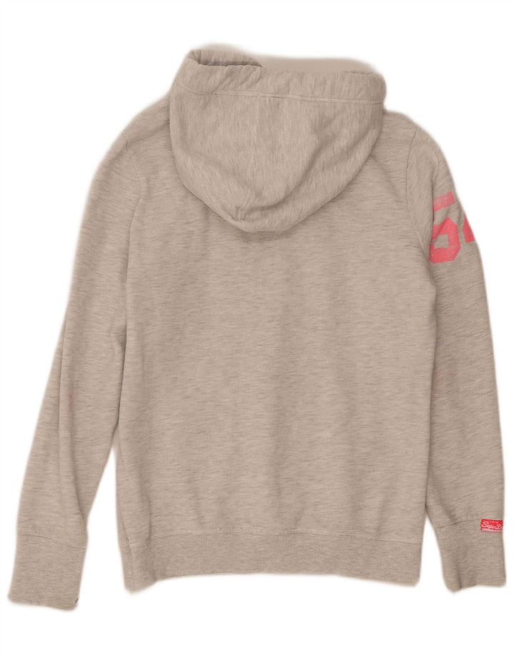 Pulover cu glugă grafic Superdry pentru bărbați, bumbac, gri mediu