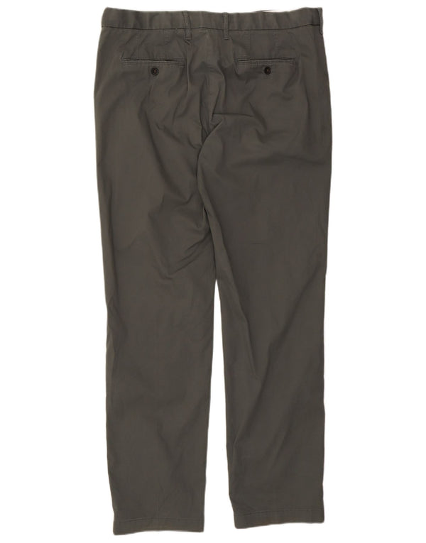 Pantaloni chino pentru bărbați Marks & Spencer, cu ajustare normală, L38 L32, bumbac verde