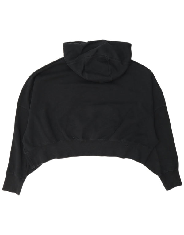 Jumper Nike Crop Oversized Hoodie pentru femei UK 14 Medium Black Bumbac