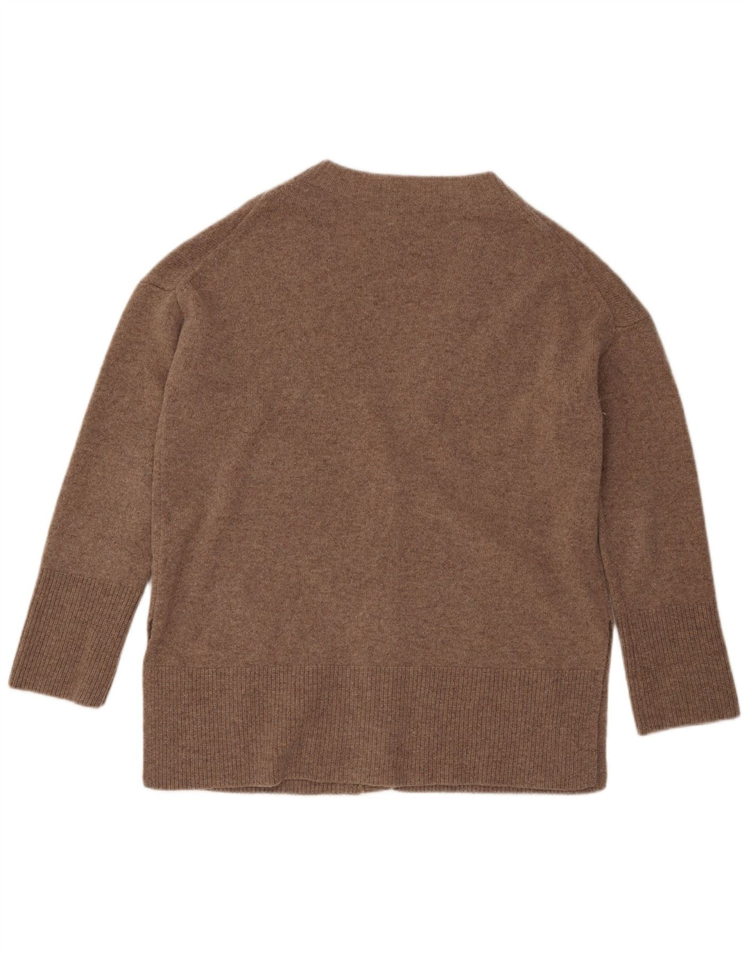 MASSIMO DUTTI Pulover cardigan supradimensionat pentru femei UK 14 Lână maro medie