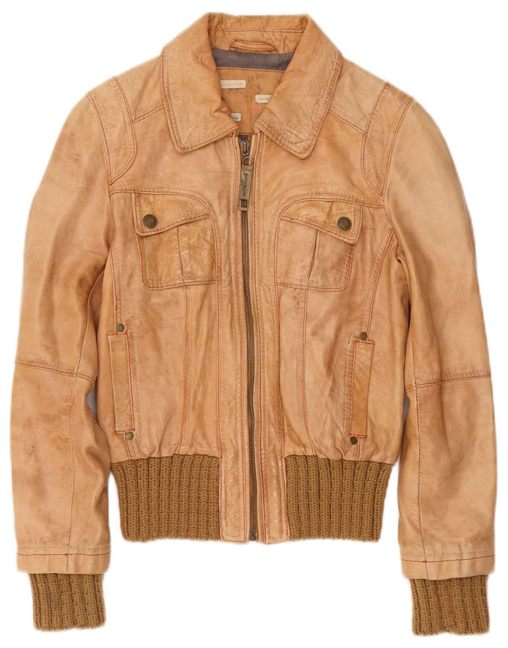 Jachetă bomber pentru femei River Island UK 10 Mic Bej Colorblock