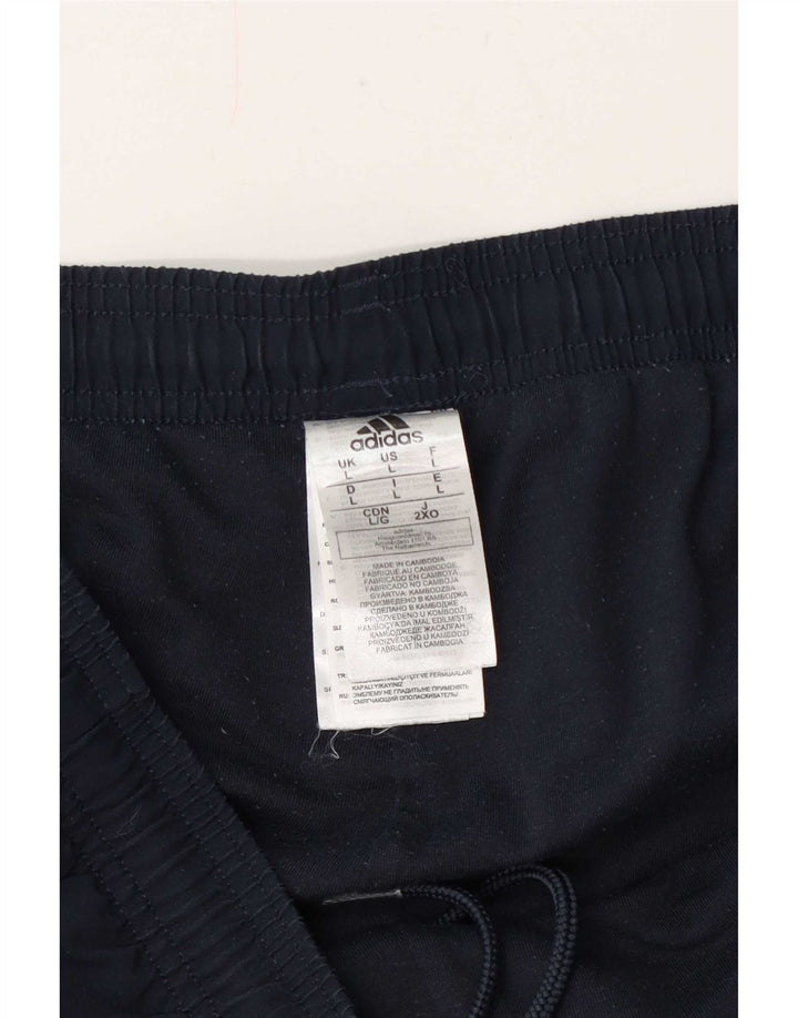Pantaloni de trening pentru bărbați Adidas Pantaloni de jogging mari, bleumarin, poliester