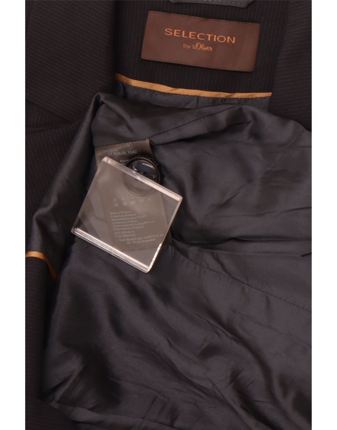 S.OLIVER Jachetă pentru femei cu 2 nasturi, Marea Britanie 10, cu dungi mici, bleumarin