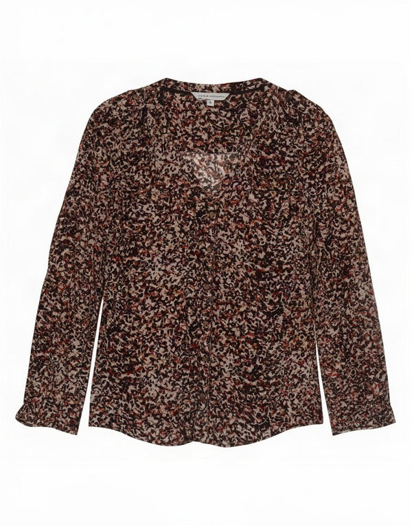 Crew Clothing Bluză cămașă cu model abstract pentru femei UK 10 Mic Multicolor