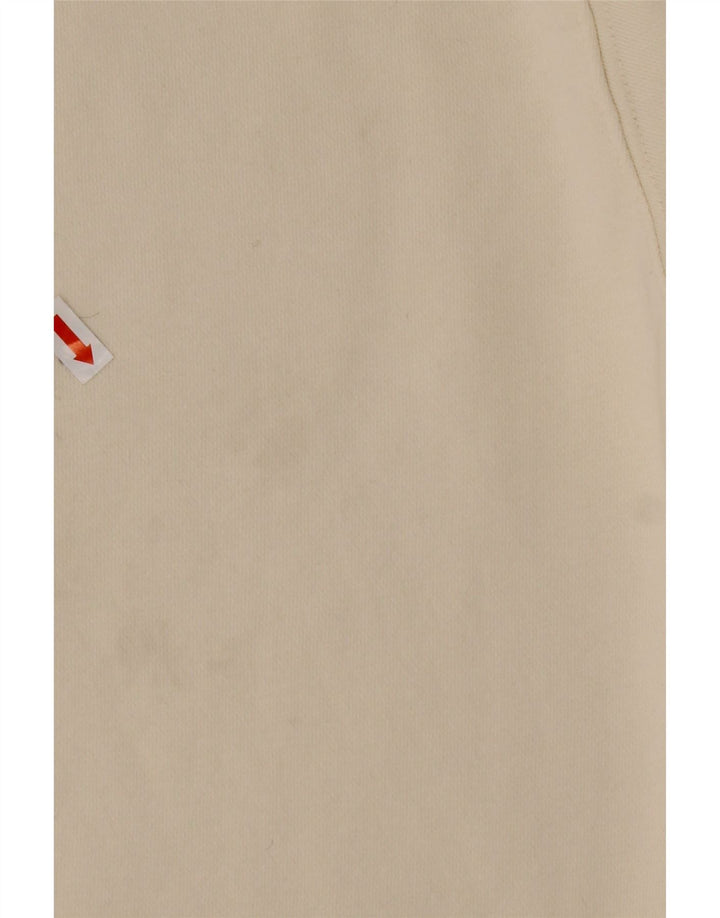 Hanorac REEBOK pentru bărbați, cu fermoar și cu fermoar, bumbac mediu alb