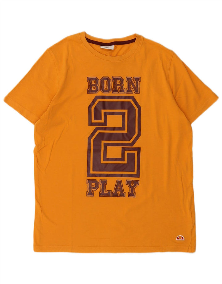 Tricou grafic pentru bărbați Ellesse Top mic galben bumbac