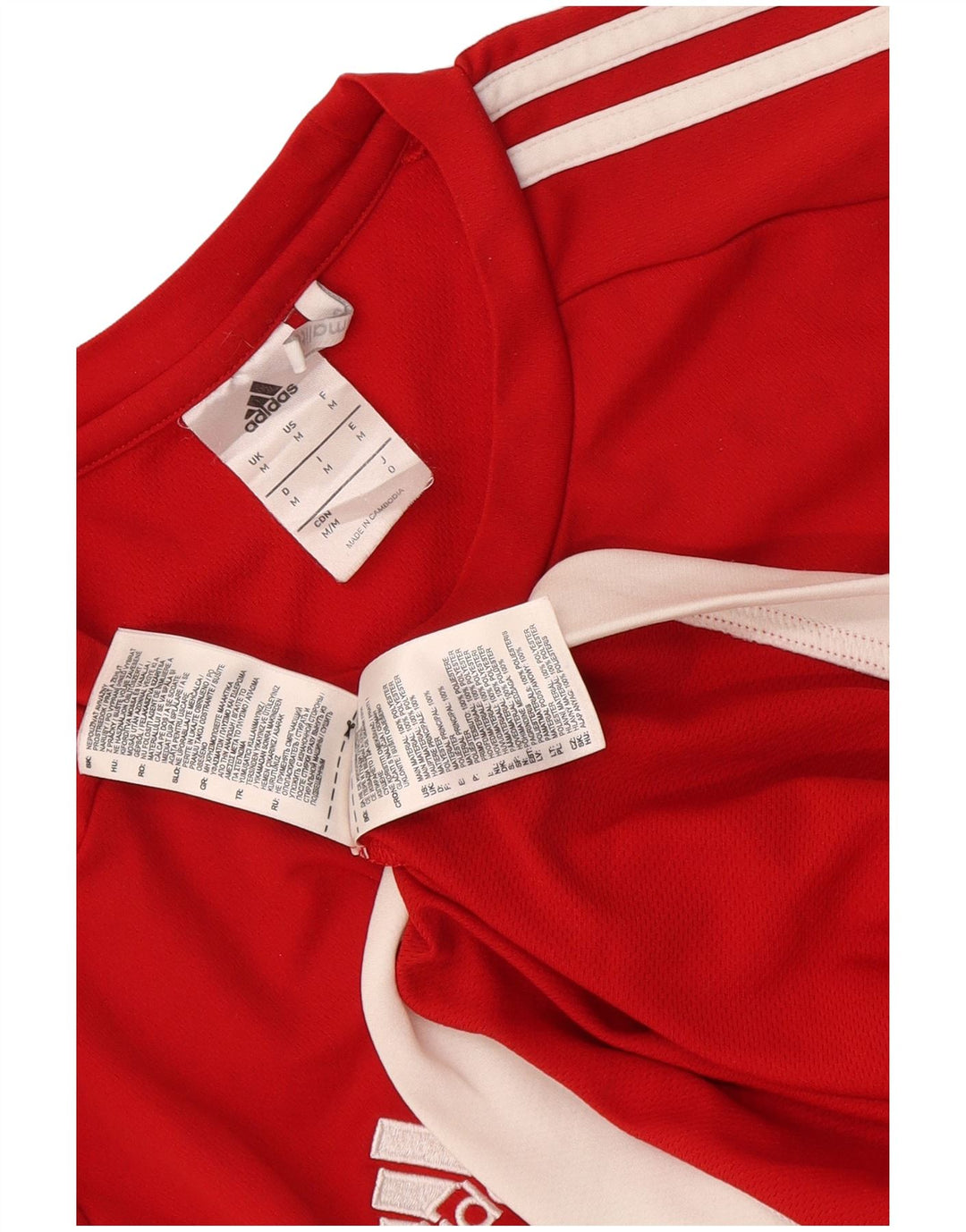 Tricou Adidas Climalite pentru bărbați Top Mediu Roșu Colorblock Poliester
