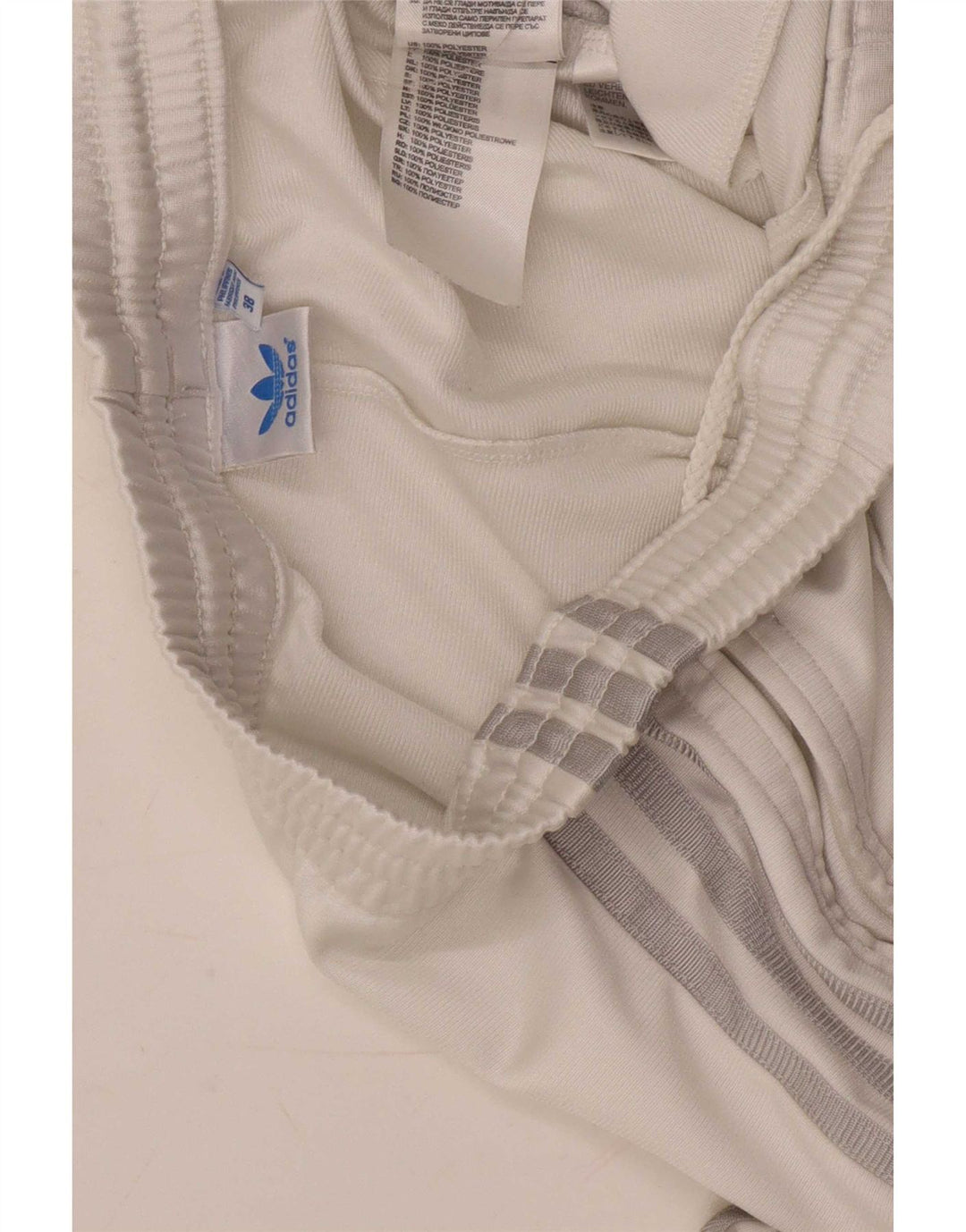 Pantaloni de trening Adidas pentru femei EU 38 Poliester alb mediu