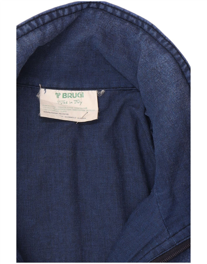 Jachetă de blugi supradimensionată pentru femei Brugi UK 10 Small Blue Colorblock Poliester