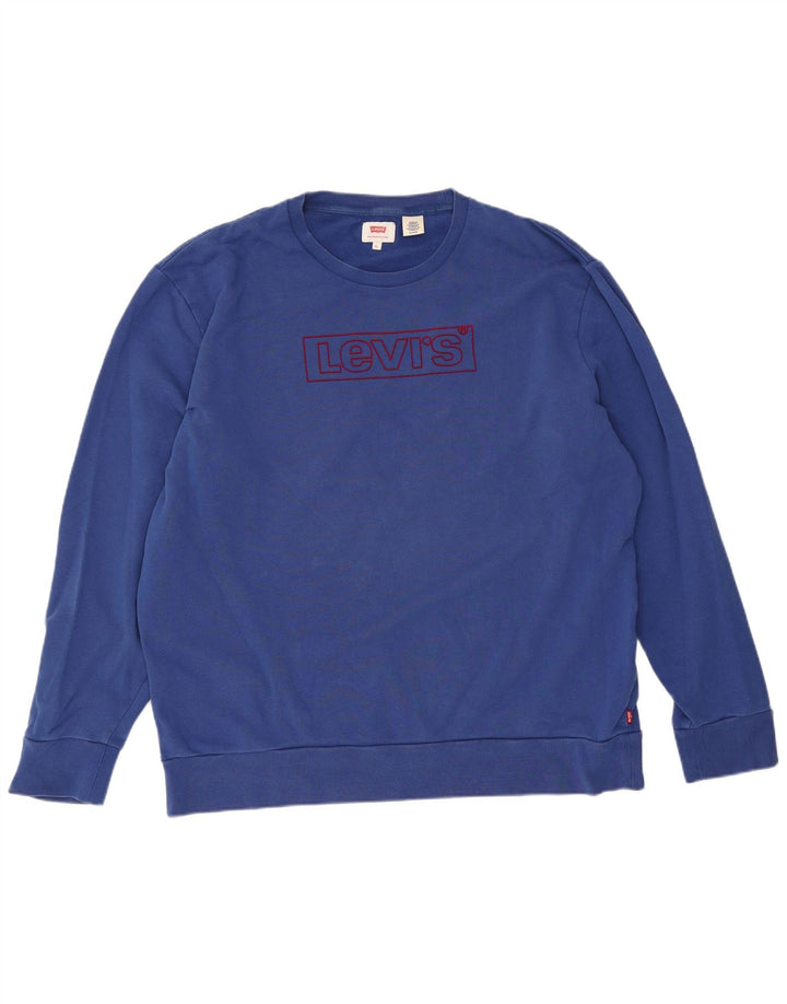 Levi's Pulover grafic pentru bărbați, XL, bumbac, albastru