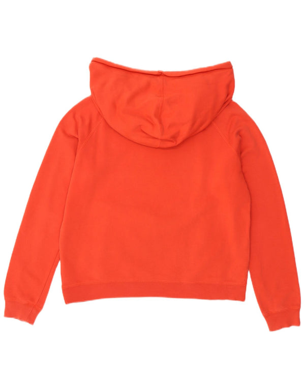 Hanocă cu capota cu grafică Nike pentru femei, cu tăiere lentă, UK 14, bumbac portocaliu mediu
