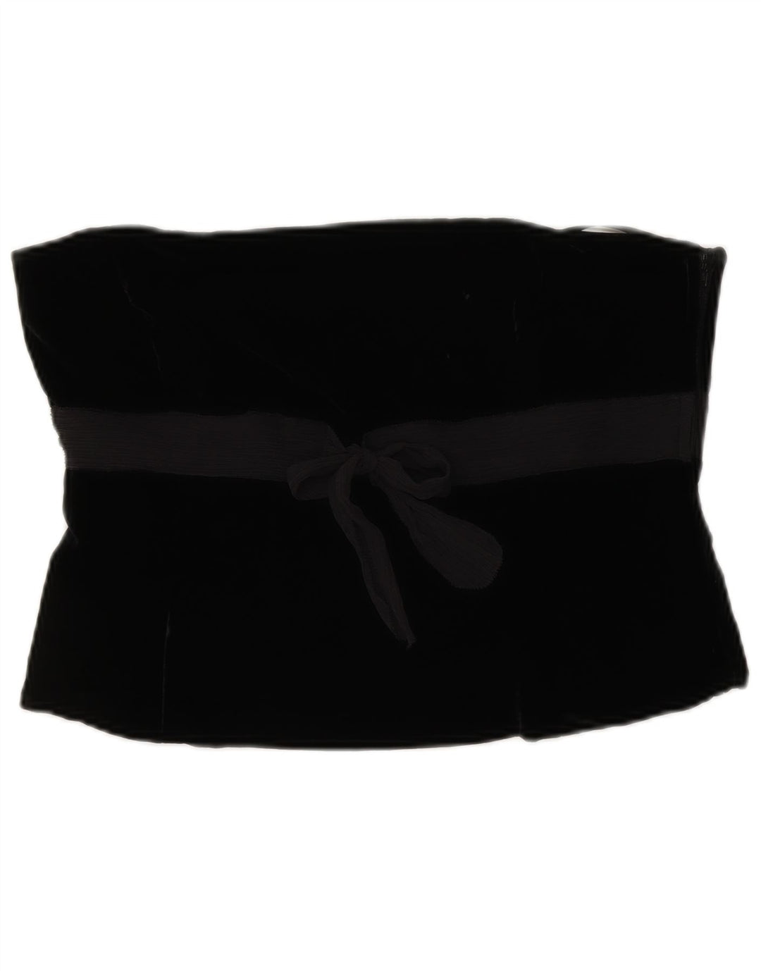 LAURA ASHLEY Top corset din catifea pentru femei UK 14 Medium Black Viscose