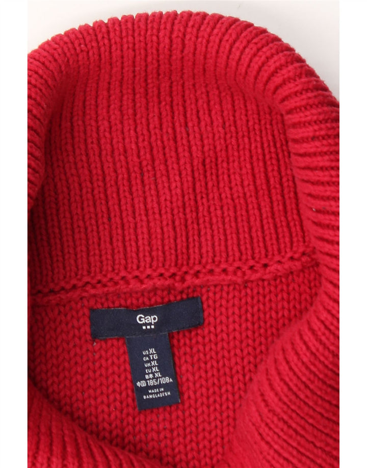Pulover pentru bărbați Gap cu gât șal, XL, roșu