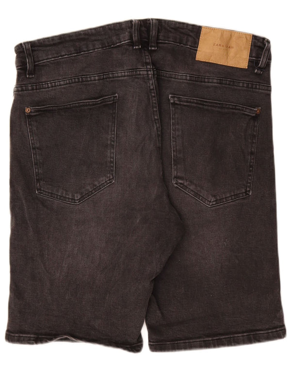 Pantaloni scurți din blugi pentru bărbați ZARA EU 46 XL W36 bumbac gri