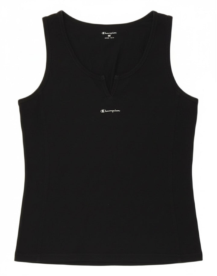 CHAMPION Womens Vest Top UK 14 Large Black