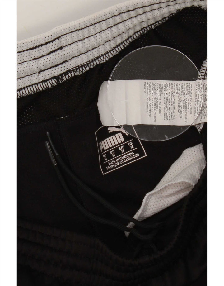 Pantaloni scurți sport grafic Puma pentru bărbați, poliester mediu negru
